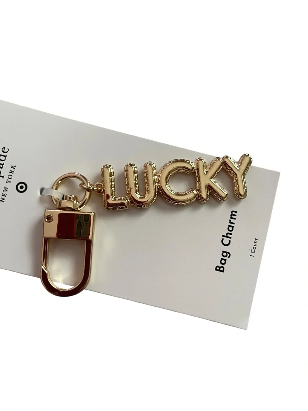Kate Spade x Target Lucky Gold Keychain Bag Charm